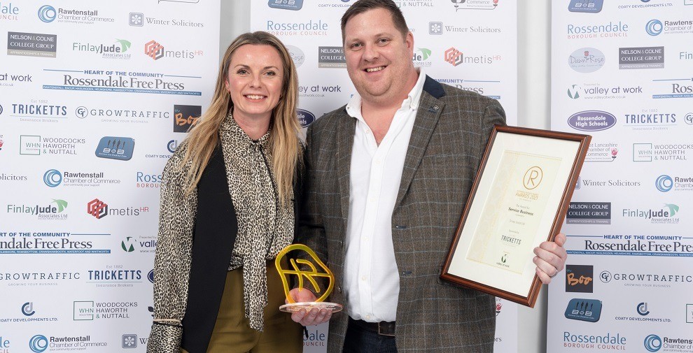 Martin Handley at awards banner