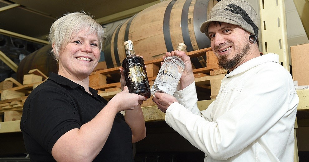 Claire and Ollie of Batchbrew distillery website
