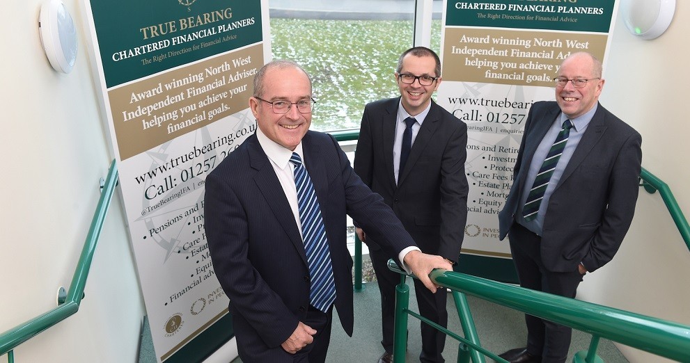 True Bearing l r George Critchley Cllr Aidy Riggott Peter Rooney
