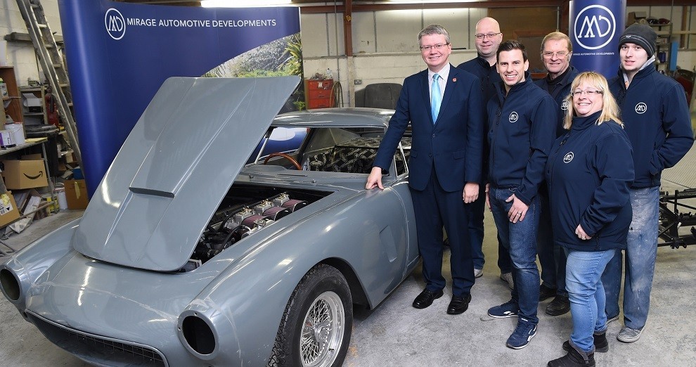 County Cllr Michael Green and Mirage Auto team web