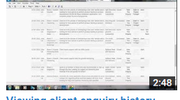 viewing client history