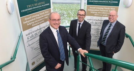 True Bearing l r George Critchley Cllr Aidy Riggott Peter Rooney