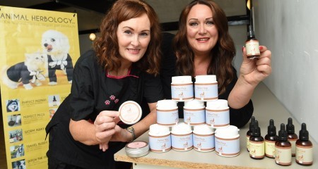 Darwen based dog groomers Jane Ferguson Grime and businesswoman Jayne Beckingham Burgess