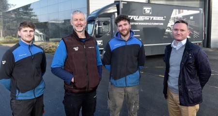 The Truesteel team and Mark Gibbons Boost