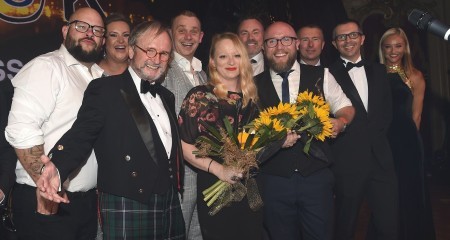 Sales Geek team with Cllr Aidy Riggot BIBAs 2021 website