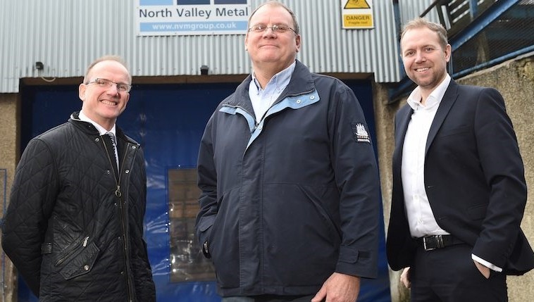 L R County Cllr Tim Ashton John Seymour of NVM Chris Carter of Mercia