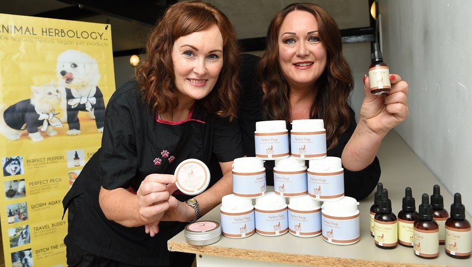 Darwen based dog groomers Jane Ferguson Grime and businesswoman Jayne Beckingham Burgess