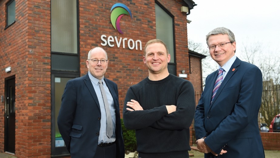 Peter Rooney Mercia Dave Allen Sevron and Councillor Michael Green